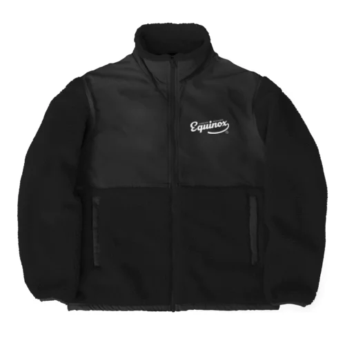 イクイノックス（タイポグラフィWHITE） Boa Fleece Jacket