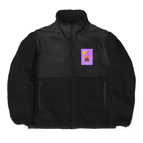 ハロウィン　パンプキンパパ Boa Fleece Jacket