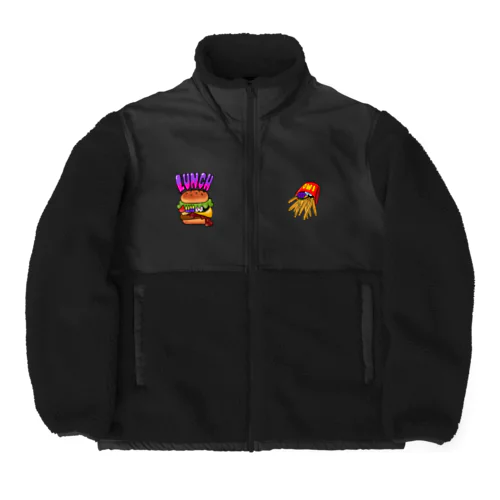 ランチ（チーズバーガー） Boa Fleece Jacket