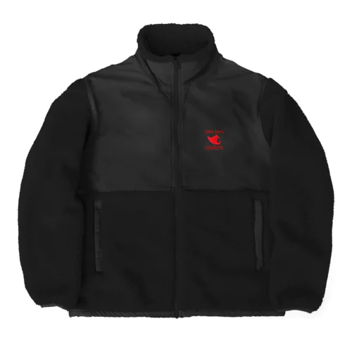 シャーリットのハットロゴ赤改 Boa Fleece Jacket
