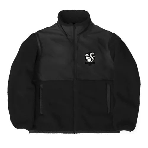 こっち見てるネコ Boa Fleece Jacket