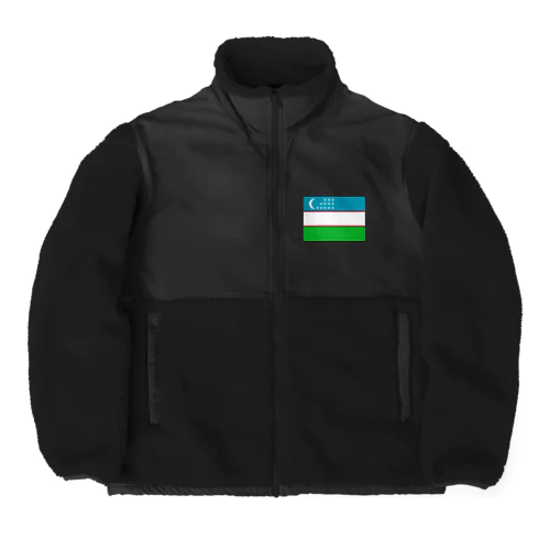 ウズベキスタンの国旗 Boa Fleece Jacket