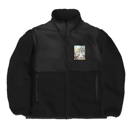 のんべえ四神　白虎 Boa Fleece Jacket