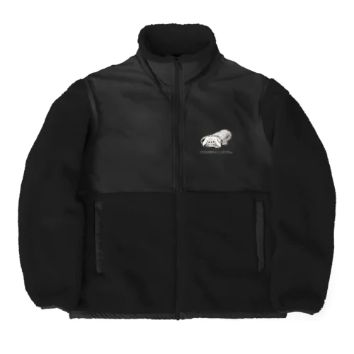 ミトンに入ったペキニーズ(ホワイト)   Boa Fleece Jacket