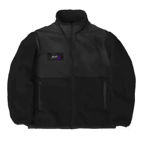 MimUロゴ入りボアジャケット Boa Fleece Jacket