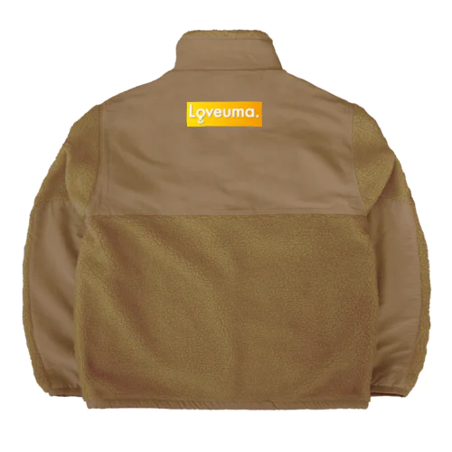 Loveuma. Box Logo Boa Fleece Jacket