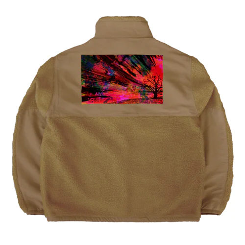 サイケデリックな紅葉 Boa Fleece Jacket