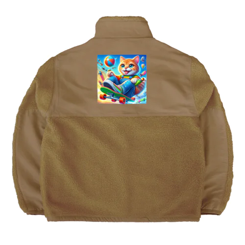 スケボーキャット Boa Fleece Jacket