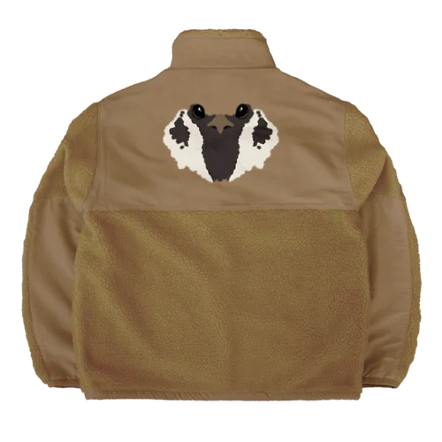 animal face / スズメ Boa Fleece Jacket