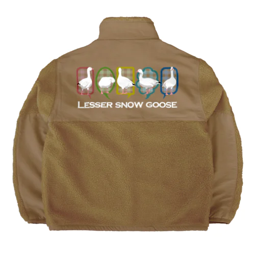 ハクガン５羽 Boa Fleece Jacket