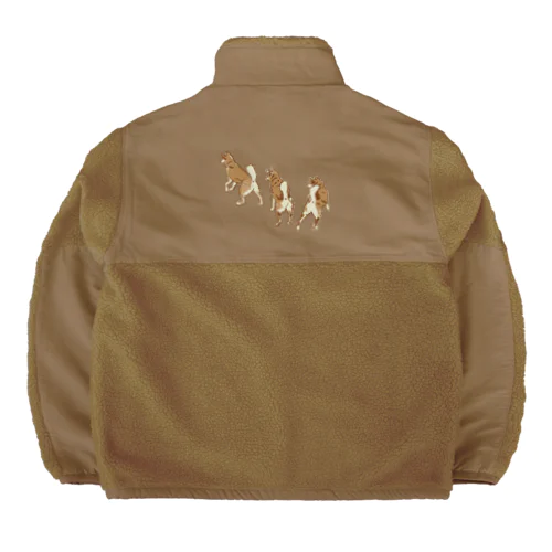 三匹の犬 Boa Fleece Jacket