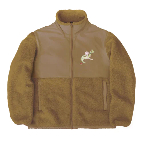 桜前線北上中 Boa Fleece Jacket