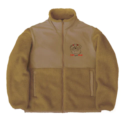 私は永遠の仔犬です Boa Fleece Jacket