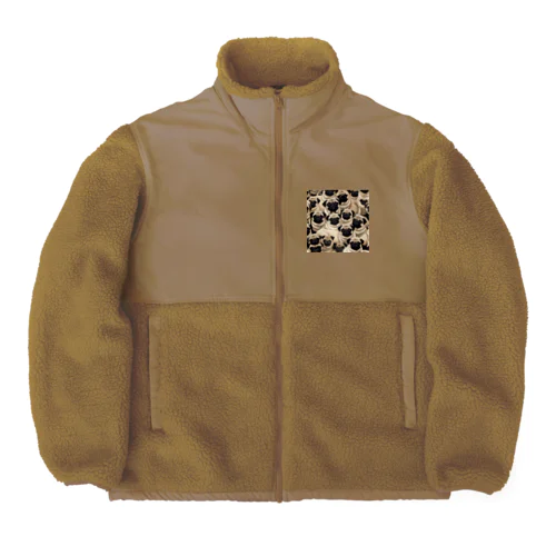 パグ夫くん Boa Fleece Jacket