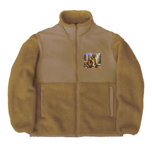 都会派ヒョウ之助 Boa Fleece Jacket