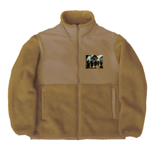 村人がミリタリーファッションに変身！ Boa Fleece Jacket