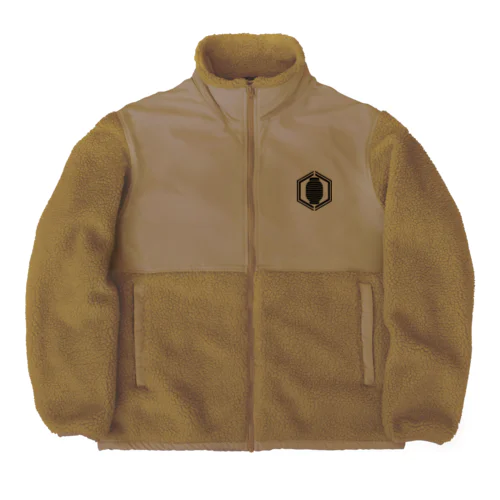 狭間商会ロゴB Boa Fleece Jacket