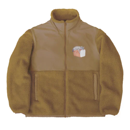 サバトラと高級食パン Boa Fleece Jacket