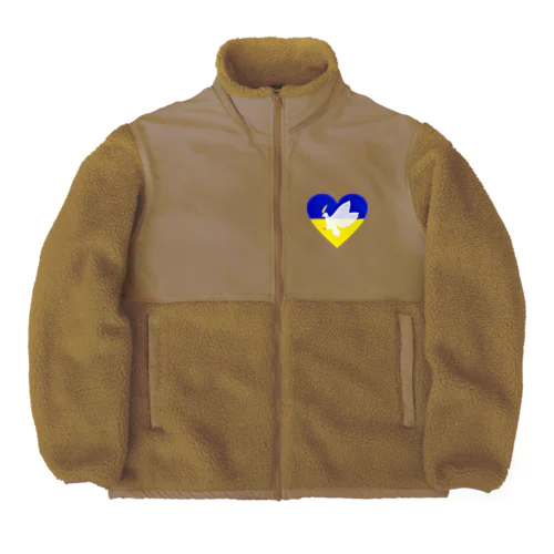 Pray For Peace ウクライナ応援 Boa Fleece Jacket