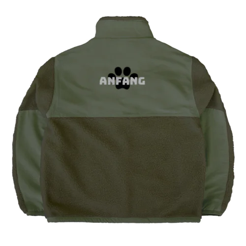 ANFANG Dog stamp series  Boa Fleece Jacket