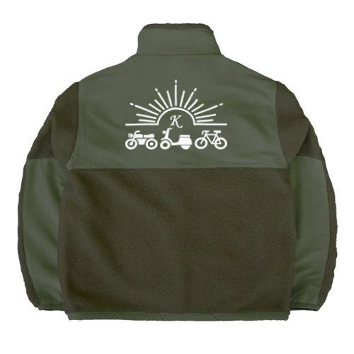 Koyagimotors 白circle Boa Fleece Jacket