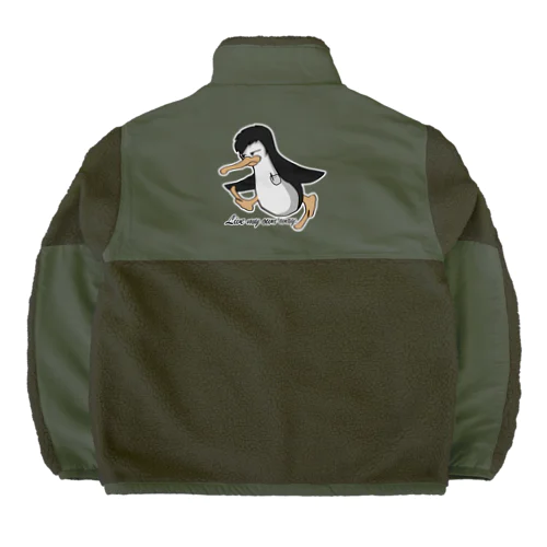 イケメンペン太 ペンギン PENGUIN 胸ポケットにボールペン Boa Fleece Jacket