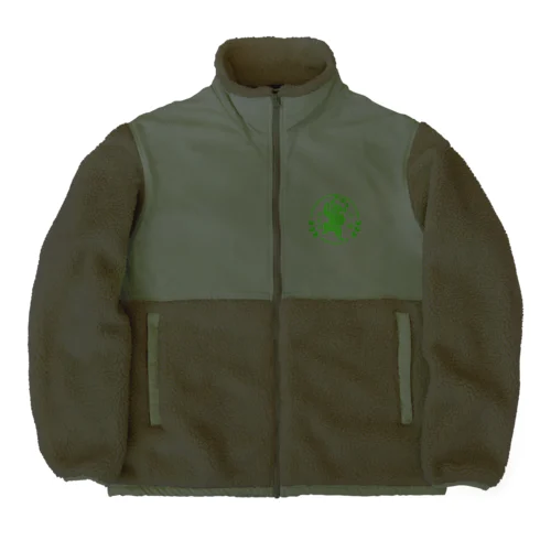 山賊ぶどうロゴグリーン Boa Fleece Jacket