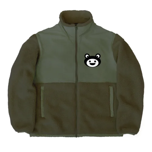 ケロっ子 ヘッド ブラック ポイント Boa Fleece Jacket