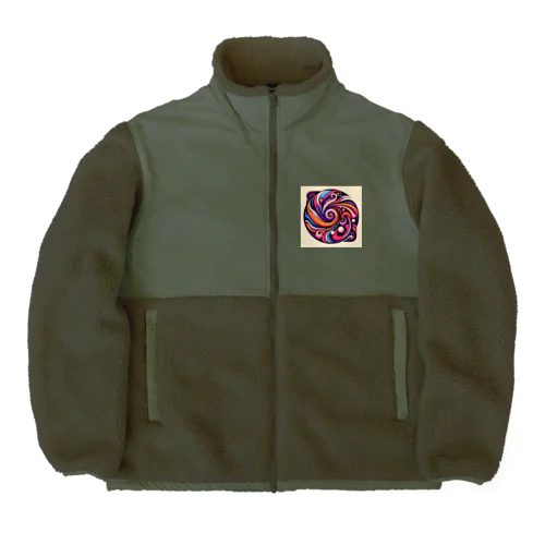 ’70s風 レトロなデザイン01　’70s retro design Boa Fleece Jacket