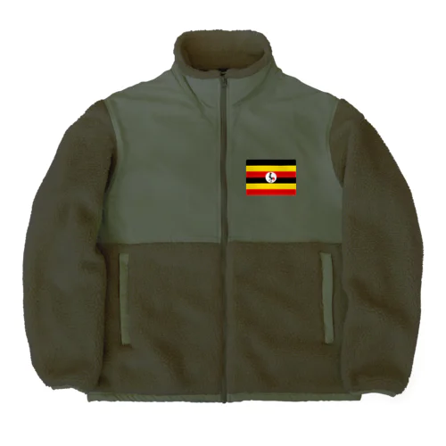ウガンダの国旗 Boa Fleece Jacket
