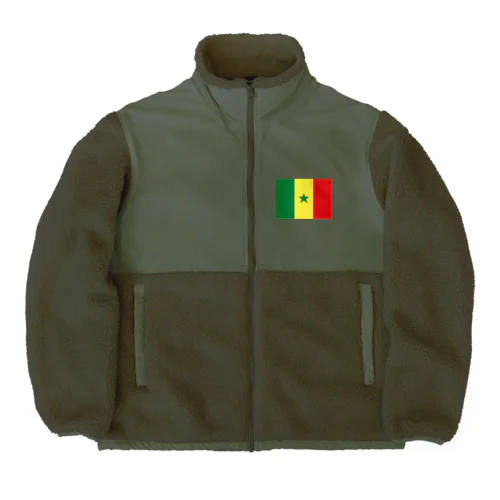 セネガルの国旗 ボアフリースジャケット
