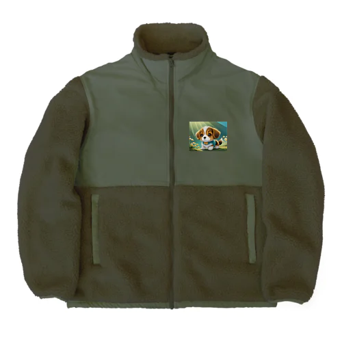 かわいい子犬 Boa Fleece Jacket