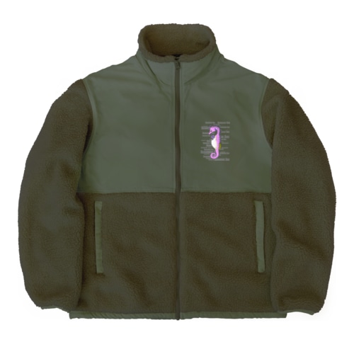 Seahorse Dad ピンク Boa Fleece Jacket