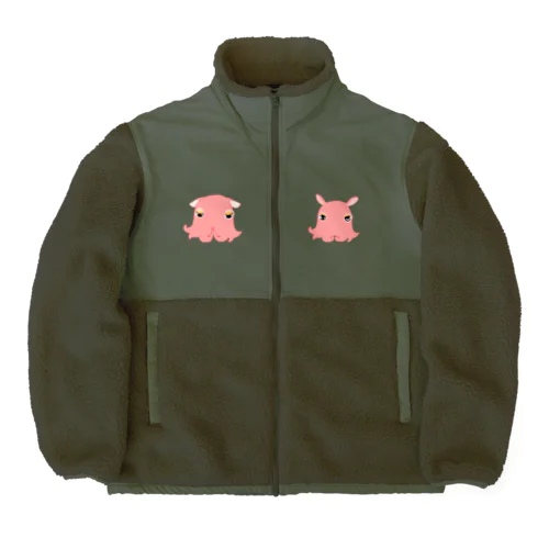 メンダコさんと　ごメンダコさん Boa Fleece Jacket