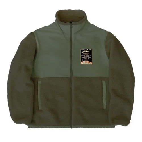 ソ連（ソビエト）　飛行機　黒 Boa Fleece Jacket