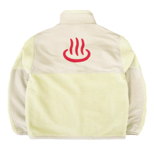 温泉マーク（赤） Boa Fleece Jacket