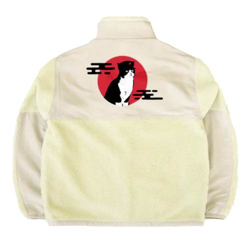 【後プリント】人民帽猫  Boa Fleece Jacket