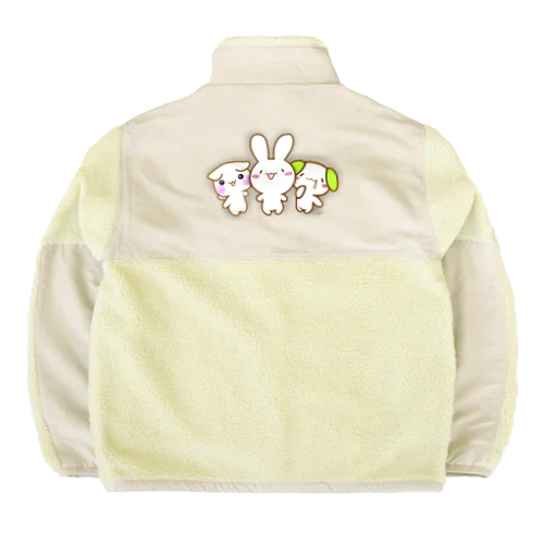 けあうさトリオノーマル（背景無し） Boa Fleece Jacket