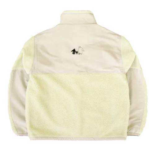 南極の家族　後ろ姿 Boa Fleece Jacket