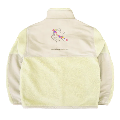 花冠と猫 Boa Fleece Jacket