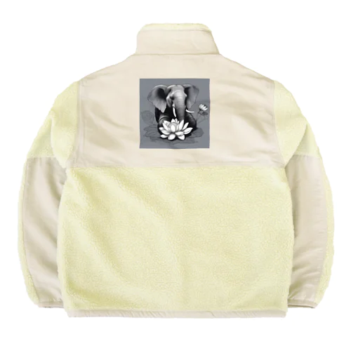 蓮の花と共に Boa Fleece Jacket