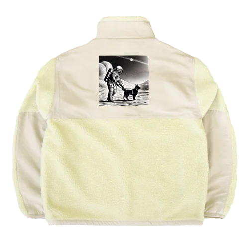 犬の散歩が日課です Boa Fleece Jacket