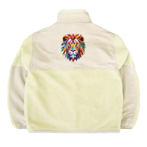 カラフルなライオン Boa Fleece Jacket