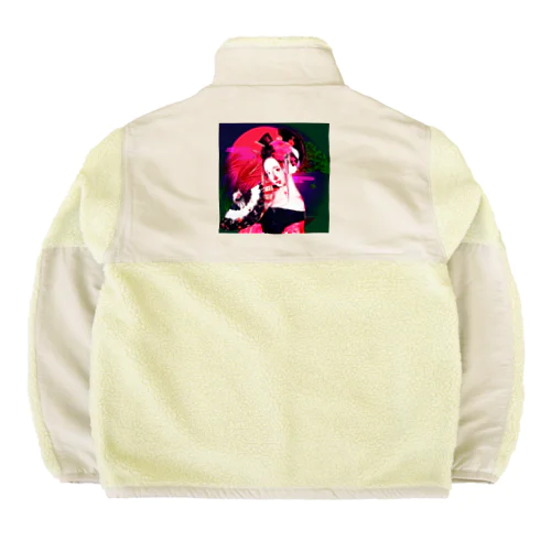 花魁（夕焼け） Boa Fleece Jacket