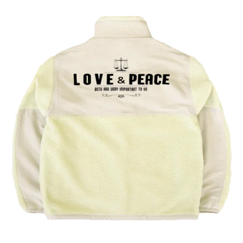 つりあう天秤（LOVE & PEACE) Boa Fleece Jacket