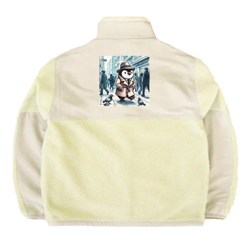 都会ペンギン Boa Fleece Jacket