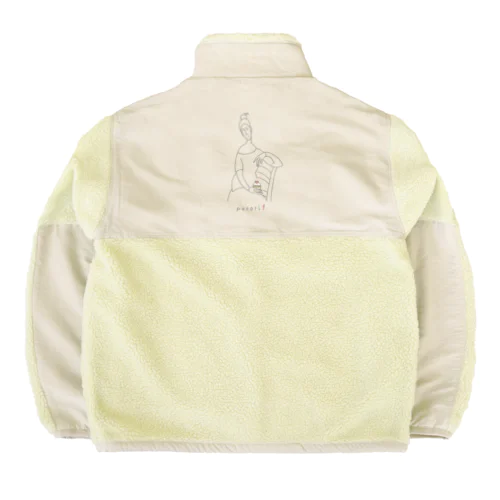 名画 × スイーツ（モディリアーニ） Boa Fleece Jacket