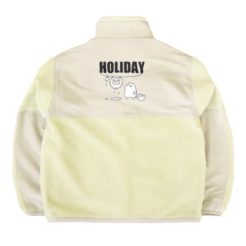 【HOLIDAY】ライオンさんの休日 Boa Fleece Jacket