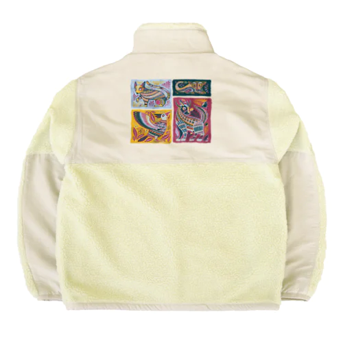 メキシコのアレブリヘス（ナチュラル） Boa Fleece Jacket
