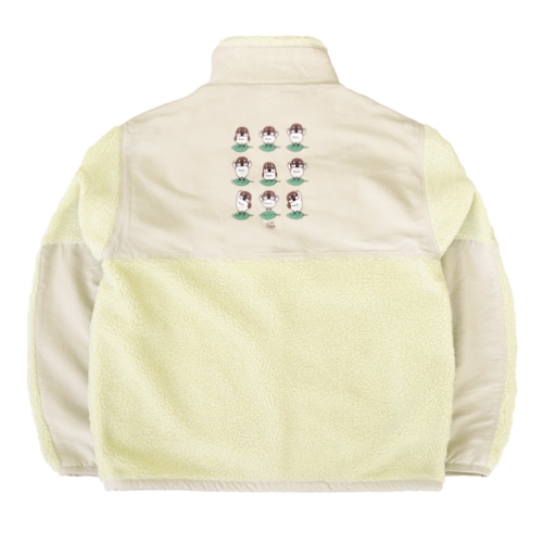 スズメがちゅん　体操ちゅん Boa Fleece Jacket